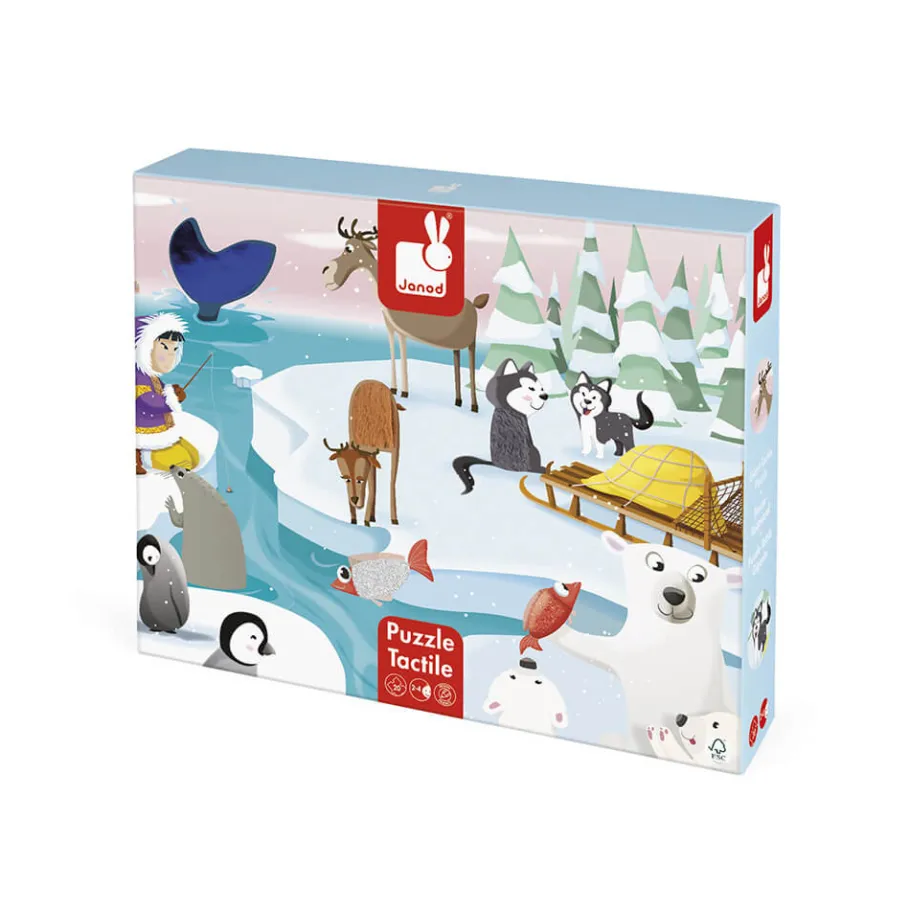 Janod Puzzle Tactile 'La Banquise' 20 pièces* Puzzles 20 À 49 Pièces