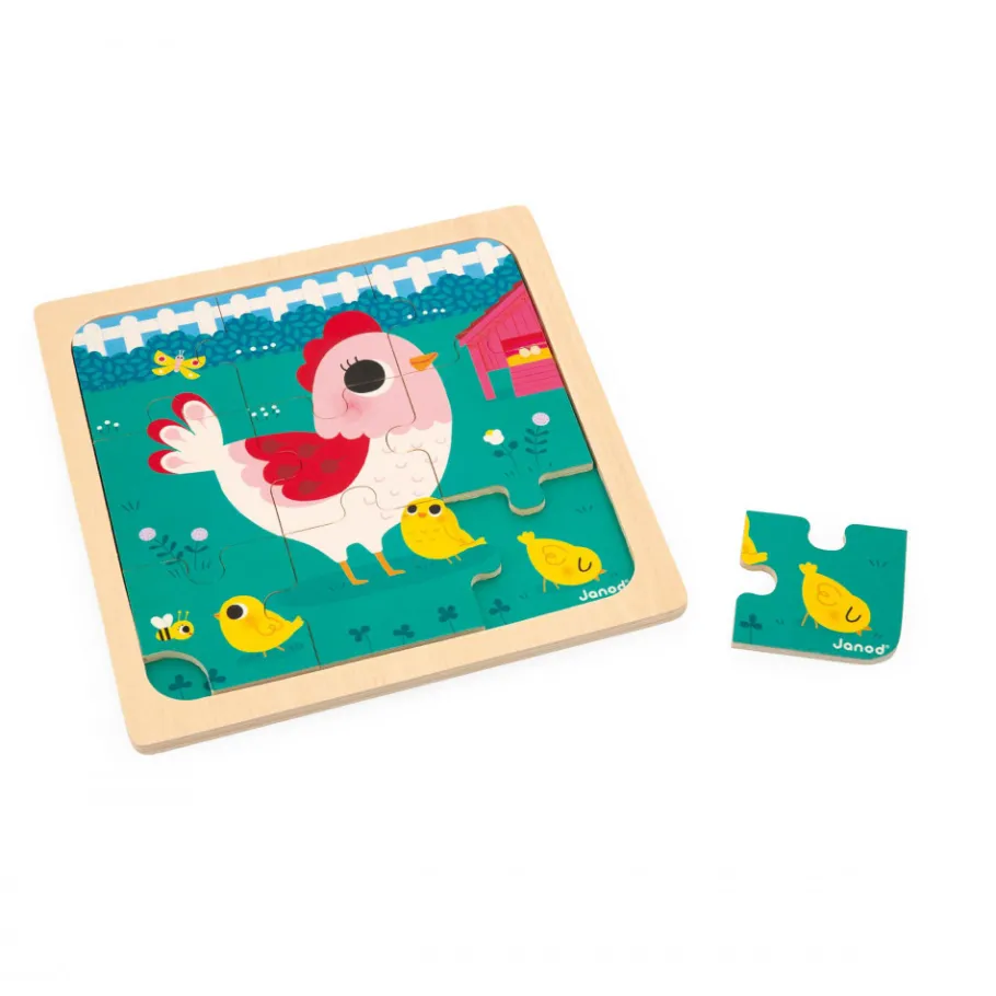 Janod Puzzle Trio* Puzzles En Bois Premier Âge|Puzzles En Bois Premier Âge