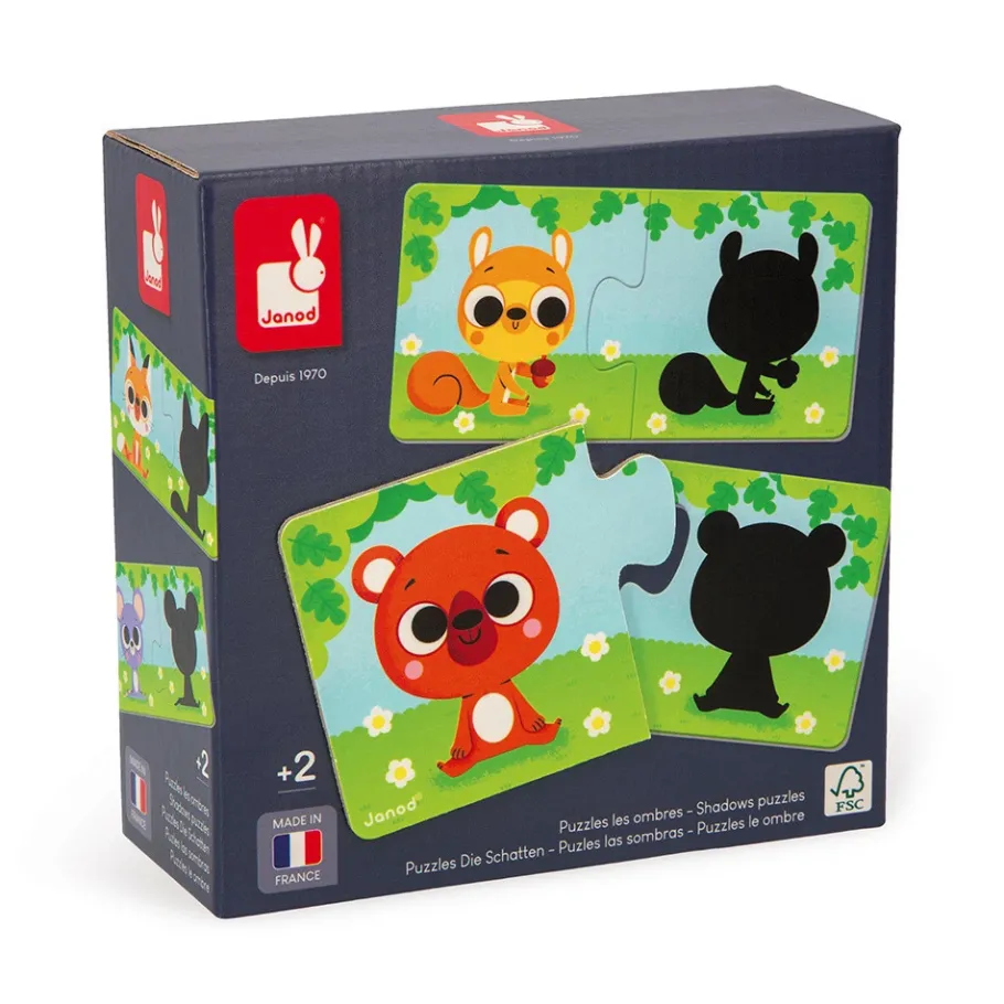 Janod Puzzles les Animaux et Leur Ombre* Puzzles 20 À 49 Pièces