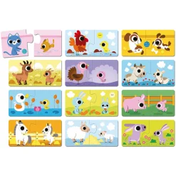 Janod Puzzles Parents et Bébés Animaux* Jeux De Mémoire & D'Associations|Jeux Éducatifs Maternelle