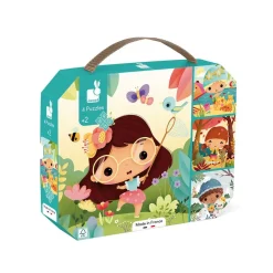 Janod Puzzles Évolutifs 4 Saisons - 4 puzzles* Puzzles Fabriqués En France|Puzzles 20 À 49 Pièces