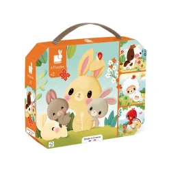 Janod Puzzles Évolutifs Animaux Ferme* Tracteurs & Animaux De La Ferme|Puzzles Fabriqués En France