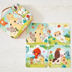 Janod Puzzles Évolutifs Animaux Ferme* Tracteurs & Animaux De La Ferme|Puzzles Fabriqués En France