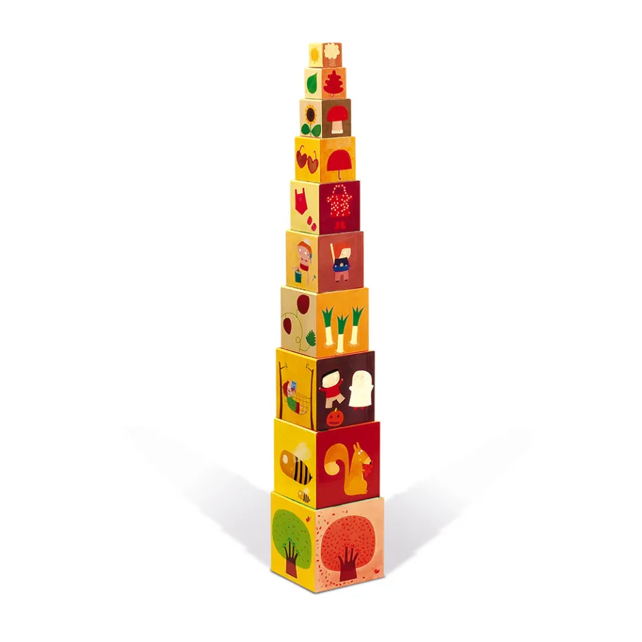Janod Pyramide carrée Les 4 saisons* Cubes & Pyramides
