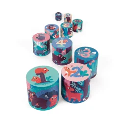 Janod Pyramide ronde Les Animaux de la Forêt* Cubes & Pyramides