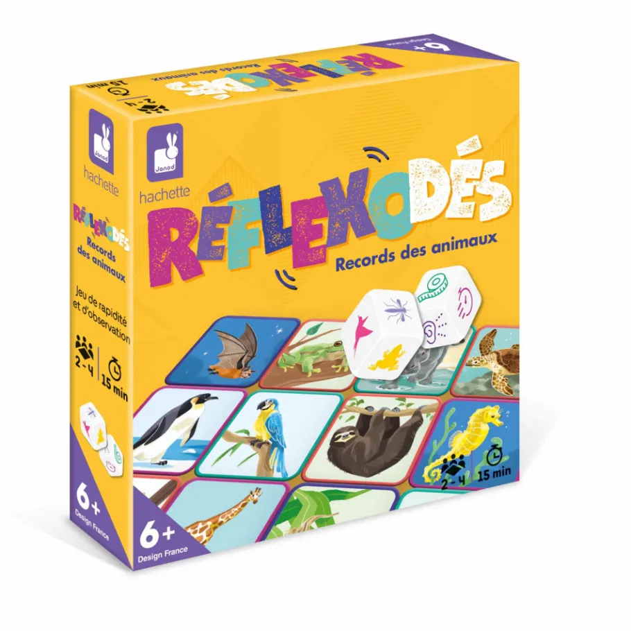 Janod RéflexoDés - Animaux* Jeux De Rapidité & De Stratégie|Jeux De Mémoire & D'Associations