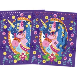 Janod Set Créatif Mosaïques en Mousse Poneys et Licornes* Mosaïques & Gommettes|Collection "Les Ateliers Du Calme"