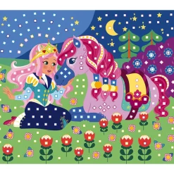 Janod Set Créatif Mosaïques en Mousse Poneys et Licornes* Mosaïques & Gommettes|Collection