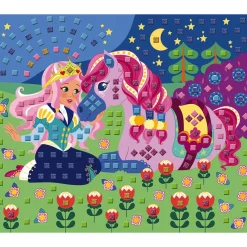 Janod Set Créatif Mosaïques en Mousse Poneys et Licornes* Mosaïques & Gommettes|Collection