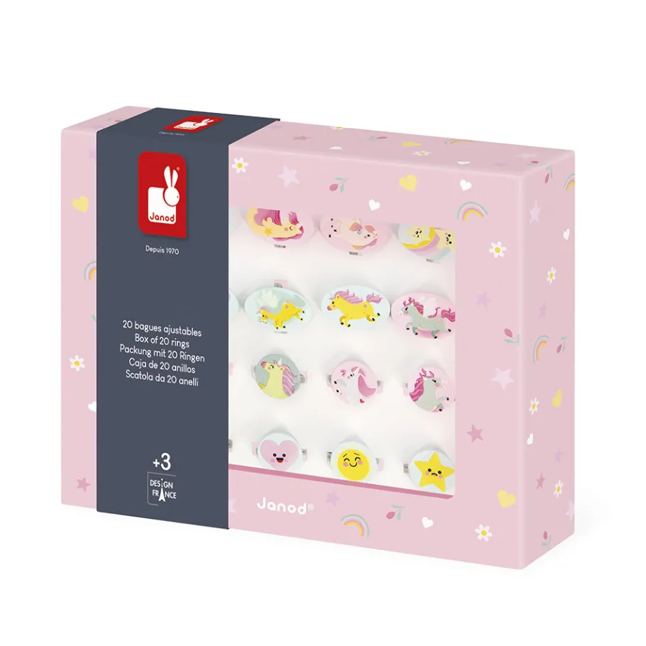 Janod Set de 20 Bagues Licorne* Beauté