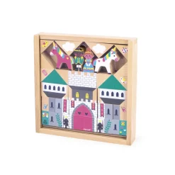 Janod Set de 37 cubes en bois Royaume enchanté - Cross Roads* Jeux De Construction|Cubes & Pyramides