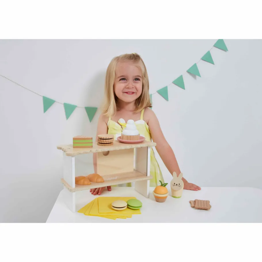 Janod Stand de Pâtisseries* Imitation Métiers|Cuisines, Dinettes & Marchandes