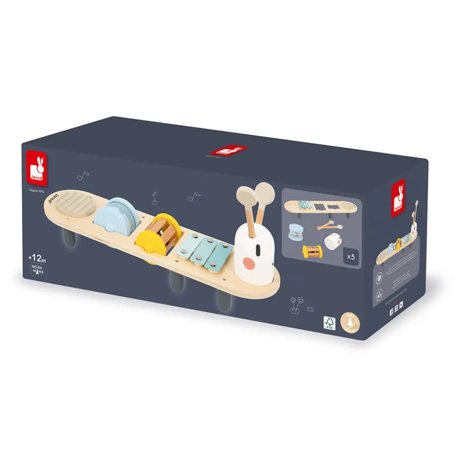 Janod Stand d'Éveil Sonore Chenille Sweet Cocoon* Jouets Musicaux