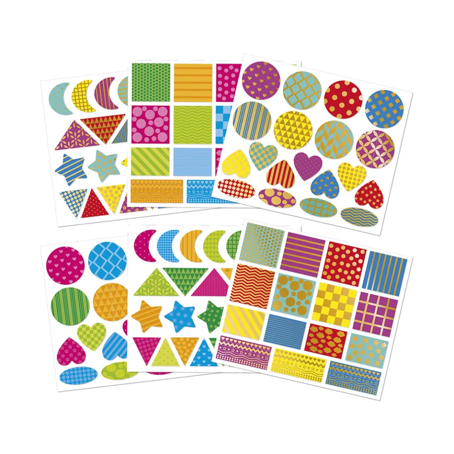 Janod Stickers Formes Géométriques x150* Mosaïques & Gommettes