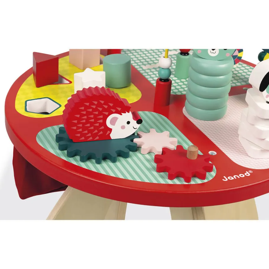 Janod Table d'activités Baby Forest (bois)* Formes & Couleurs|Bouliers, Loopings & Panneaux D'Activités