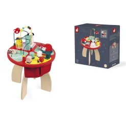 Janod Table d'activités Baby Forest (bois)* Formes & Couleurs|Bouliers, Loopings & Panneaux D'Activités