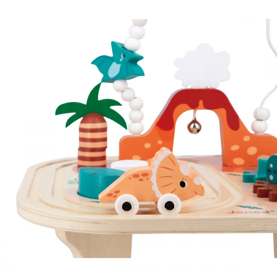 Janod Table d'Activités Dino* Formes & Couleurs|Bouliers, Loopings & Panneaux D'Activités