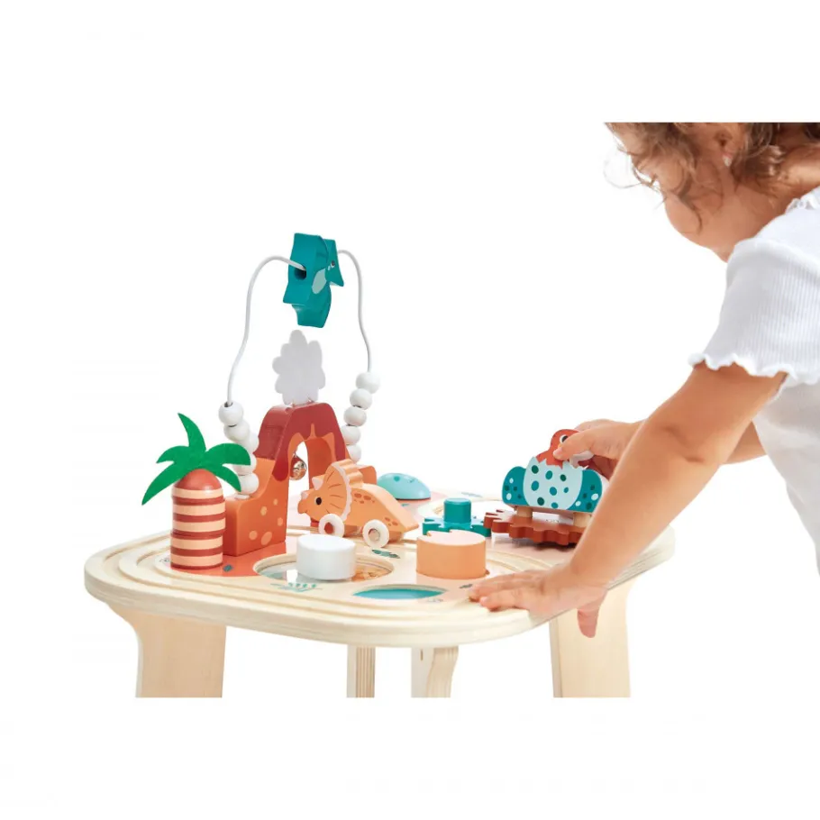 Janod Table d'Activités Dino* Formes & Couleurs|Bouliers, Loopings & Panneaux D'Activités