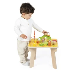 Janod Table d'Activités Ferme en bois* Tracteurs & Animaux De La Ferme|Formes & Couleurs