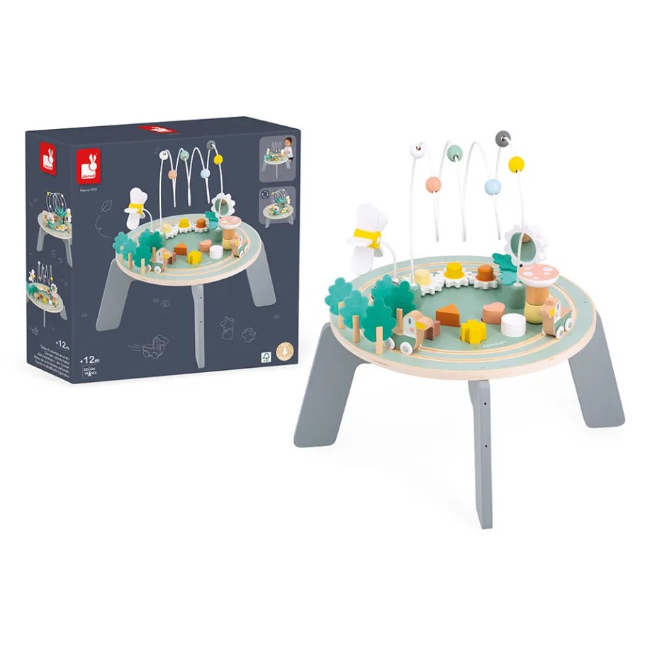 Janod Table d'Activités Jardin Sweet Cocoon* Bouliers, Loopings & Panneaux D'Activités|Manipulation & Encastrement