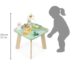 Janod Table d'Activités Jolie Prairie (bois)* Formes & Couleurs|Bouliers, Loopings & Panneaux D'Activités