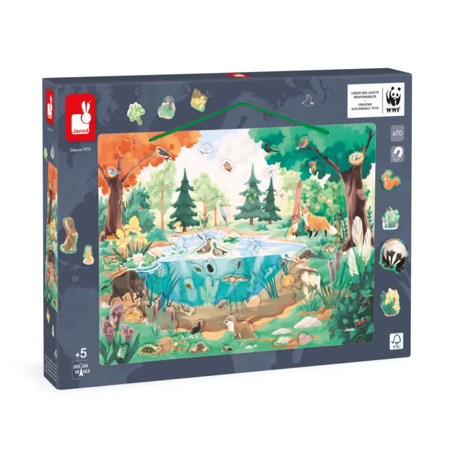 Janod Tableau Magnétique La Mare - Partenariat WWF®* Jeux Éducatifs Primaire|Jeux Éducatifs Maternelle