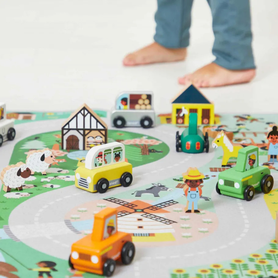 Janod Tapis avec circuit Campagne - Cross Roads* Tapis & Déco|Tables & Mobilier
