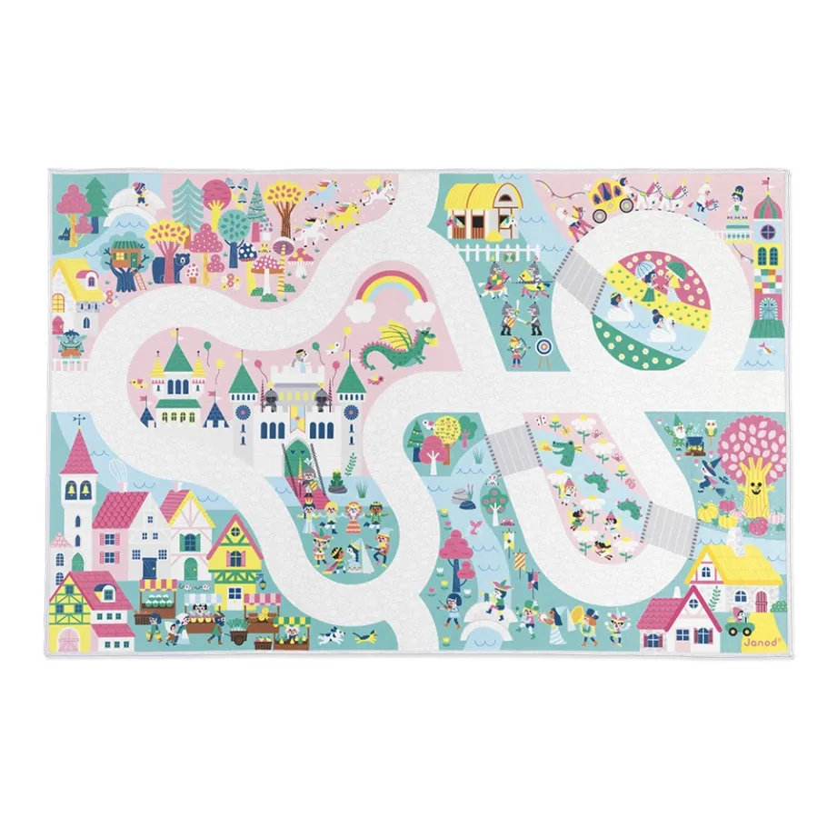 Janod Tapis avec circuit Royaume enchanté - Cross Roads* Tapis & Déco|Tables & Mobilier