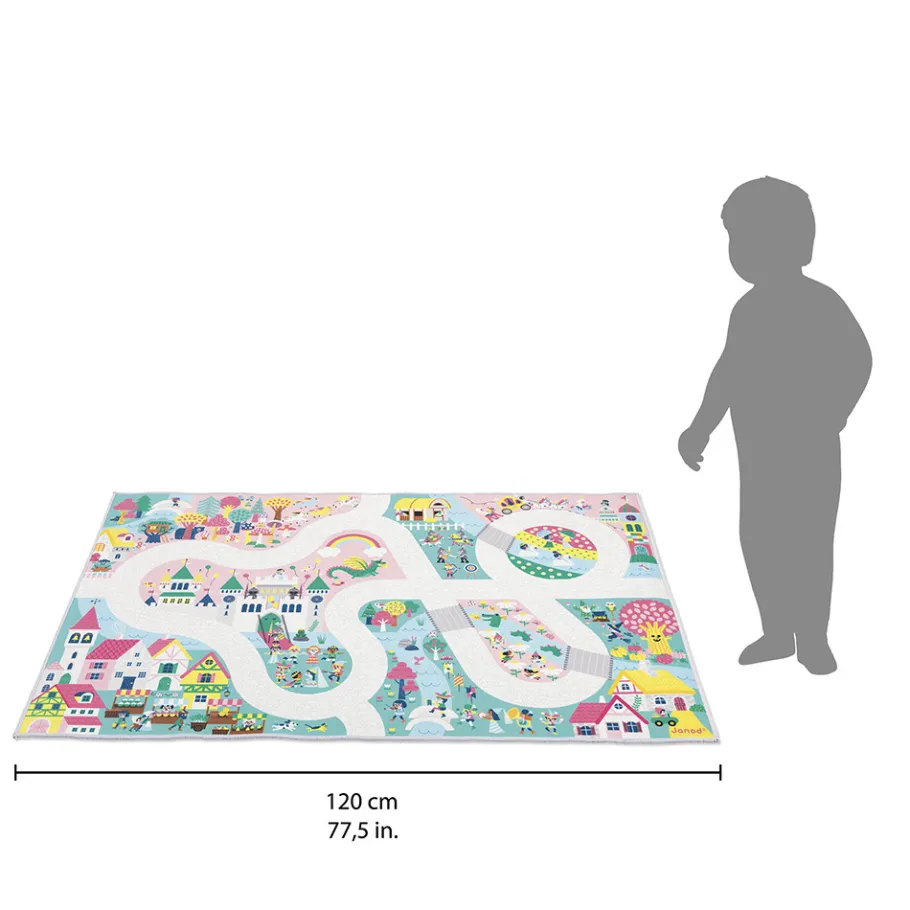 Janod Tapis avec circuit Royaume enchanté - Cross Roads* Tapis & Déco|Tables & Mobilier