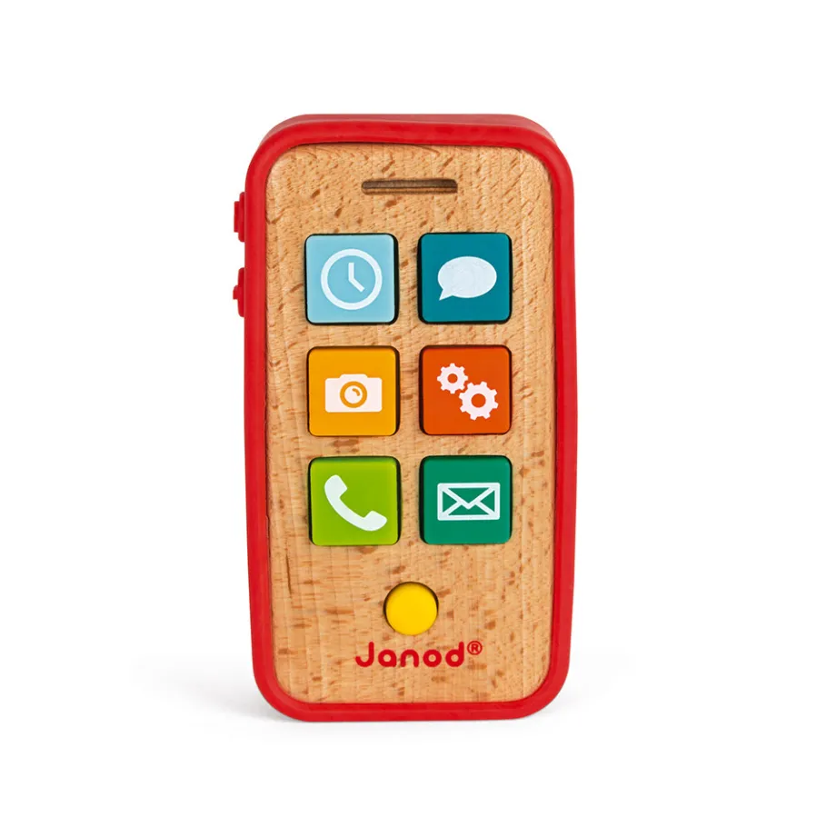 Janod Téléphone Sonore (bois et silicone)* Jouets Musicaux