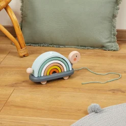 Janod Tortue Arc-en-ciel Sweet Cocoon (bois)* Formes & Couleurs|Jouets À Promener & À Pousser