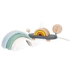 Janod Tortue Arc-en-ciel Sweet Cocoon (bois)* Formes & Couleurs|Jouets À Promener & À Pousser