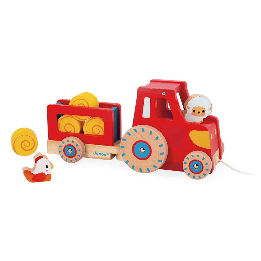 Janod Tracteur à Tirer* Tracteurs & Animaux De La Ferme|Jouets À Promener & À Pousser
