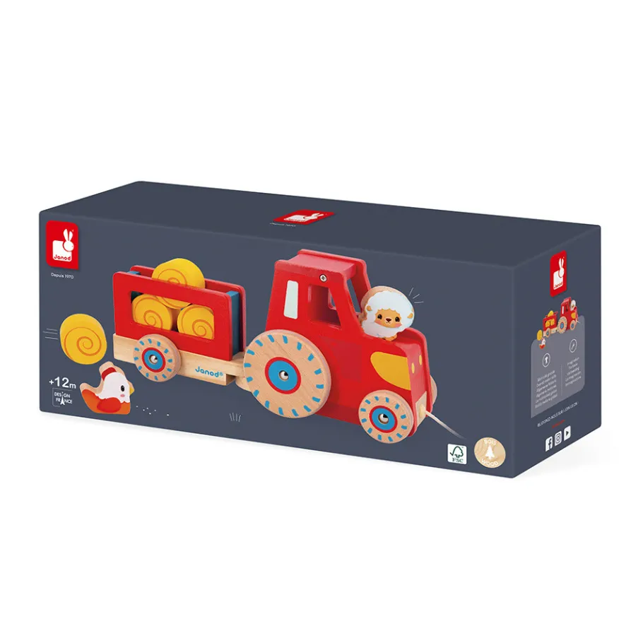 Janod Tracteur à Tirer* Tracteurs & Animaux De La Ferme|Jouets À Promener & À Pousser