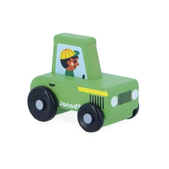 Janod Tracteur vert en bois Campagne - Cross Roads* Véhicules, Garages & Voitures|Tracteurs & Animaux De La Ferme
