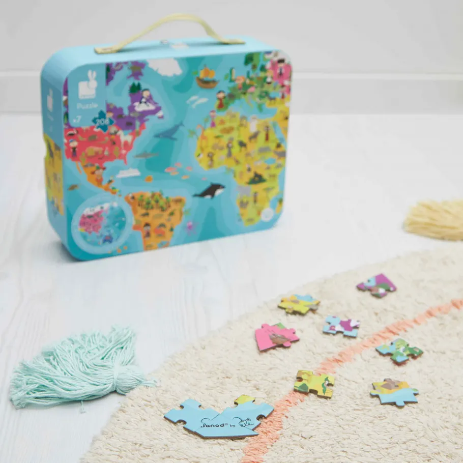 Janod Valisette Puzzle 'Planète Bleue' 208 pièces* Puzzles Éducatifs|Puzzles 150 À 499 Pièces