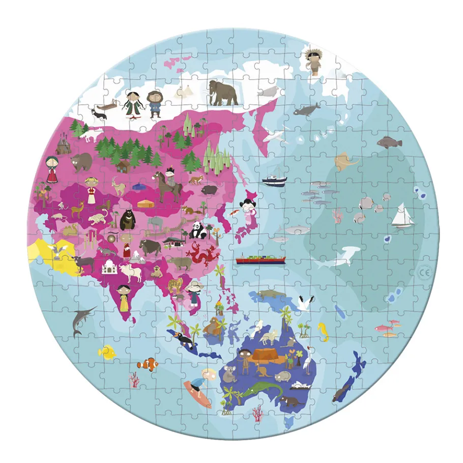 Janod Valisette Puzzle 'Planète Bleue' 208 pièces* Puzzles Éducatifs|Puzzles 150 À 499 Pièces
