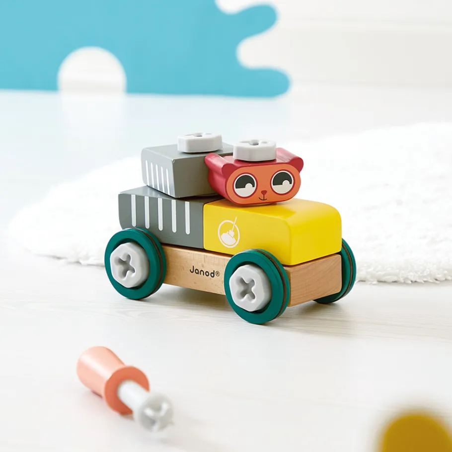 Janod Voiture à Bricoler Ours Brico'Kids* Jeux De Construction|Établis, Outils & Bricolage