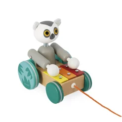 Janod Xylo Lémurien à Tirer Tropik* Manipulation & Encastrement|Jouets À Promener & À Pousser